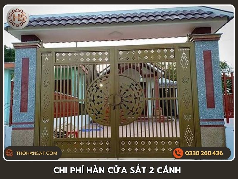 Báo giá chi phí hàn cửa sắt 2 cánh mẫu mã đẹp hiện đại