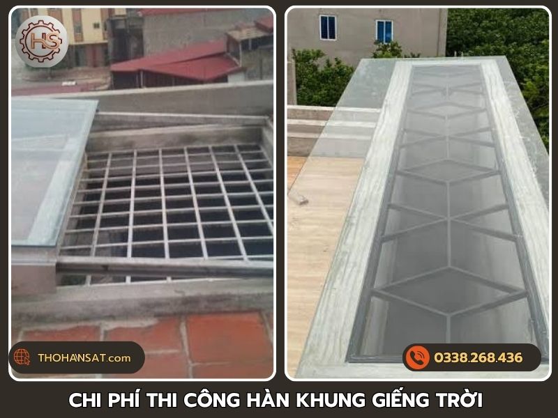 Bảng chi phí thi công hàn khung giếng trời cạnh tranh tại TPHCM bởi THỢ HÀN SẮT