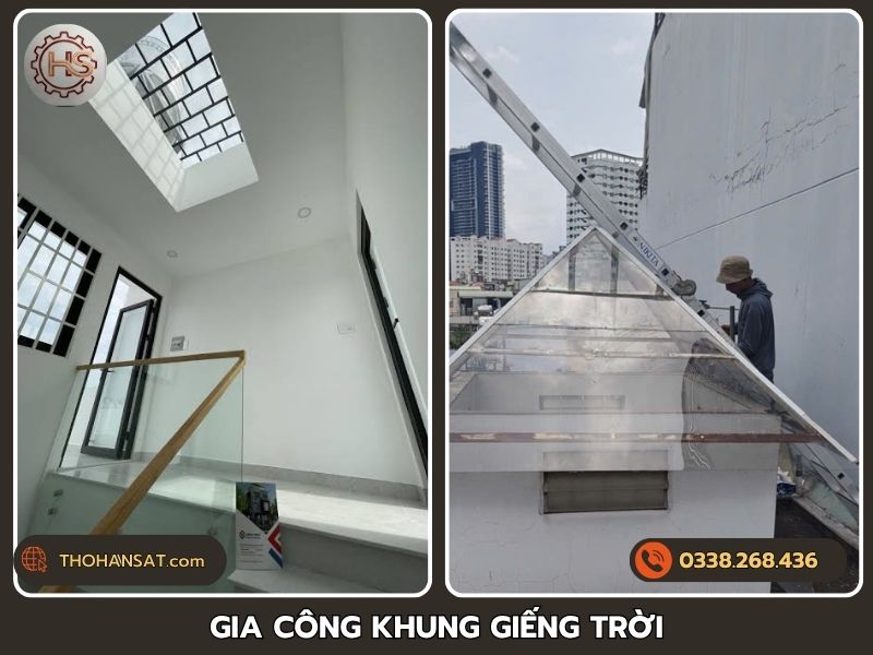 Xưởng gia công khung giếng trời đa dạng mẫu mã, nhanh chóng tại TPHCM