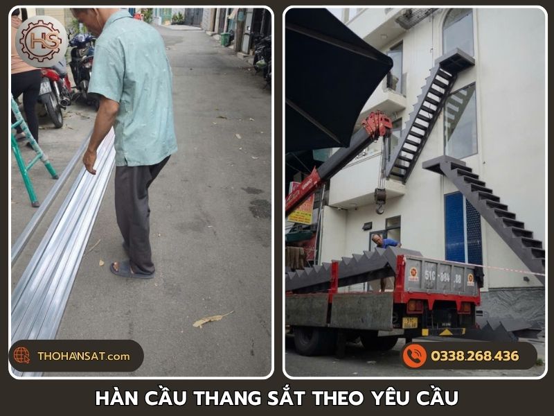Nhận hàn cầu thang sắt theo yêu cầu, thiết kế tối ưu không gian hẹp