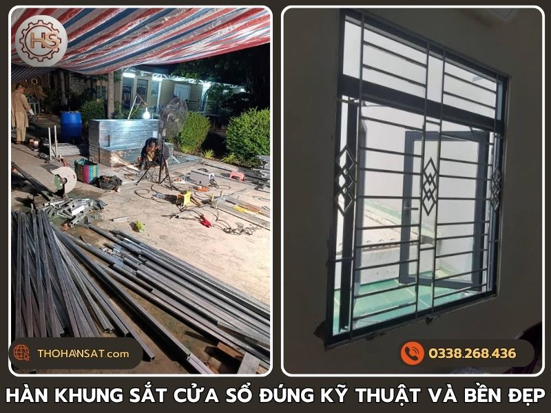 Kỹ thuật hàn khung sắt cửa sổ đảm bảo kết cấu vững chắc, bền đẹp
