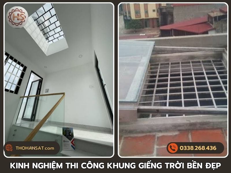 Đội ngũ thợ giàu kinh nghiệm thi công khung giếng trời bền đẹp, chuẩn kỹ thuật tại TPHCM