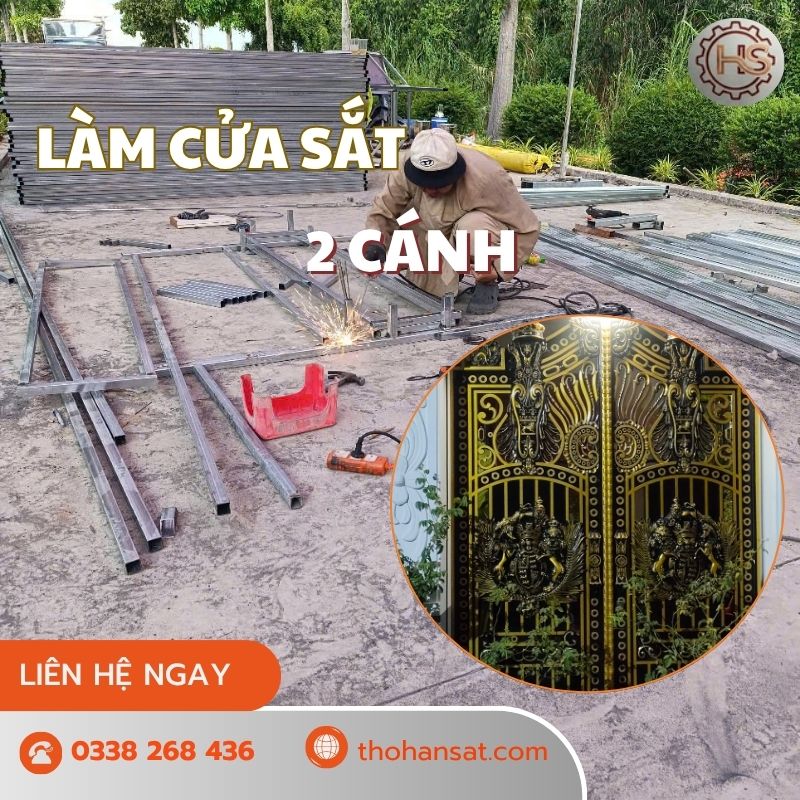 Làm Cửa Sắt 2 Cánh Theo Yêu Cầu Tại TPHCM