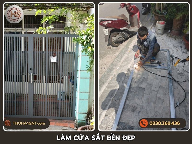 Thi công làm cửa sắt bền đẹp cho nhà phố và biệt thự
