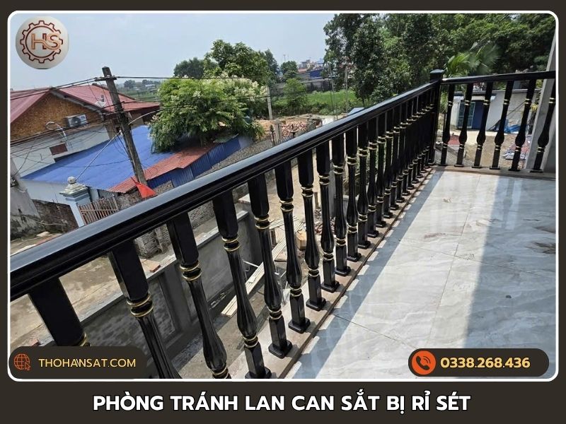 Cách phòng tránh lan can sắt bị rỉ sét ngoài trời hiệu quả lâu dài