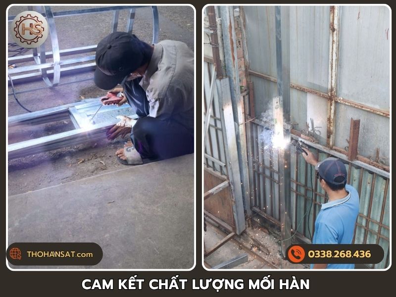 Cam kết chất lượng mối hàn sắt hộp ngấu sâu, bền chắc