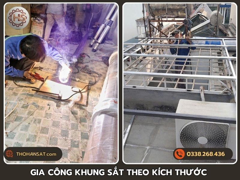 Nhận gia công khung sắt chịu lực theo kích thước bản vẽ