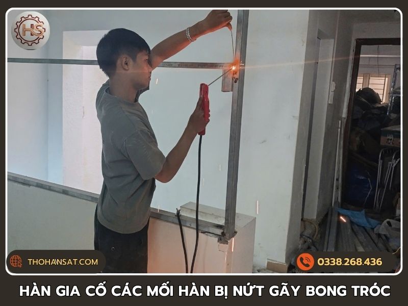 Dịch vụ hàn gia cố các mối hàn bị nứt gãy bong tróc