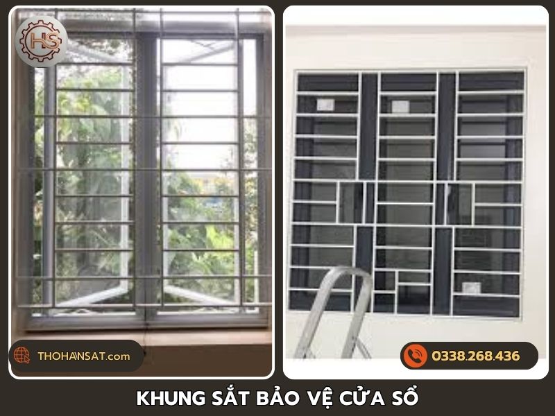 Thi công lắp ráp khung sắt bảo vệ cửa sổ chống đột nhập