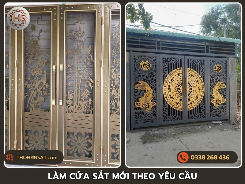 Chuyên nhận làm cửa sắt mới theo yêu cầu và bản vẽ