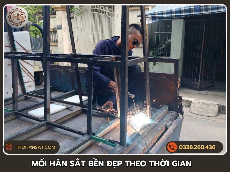Mối hàn sắt bền đẹp, chịu lực tốt theo thời gian