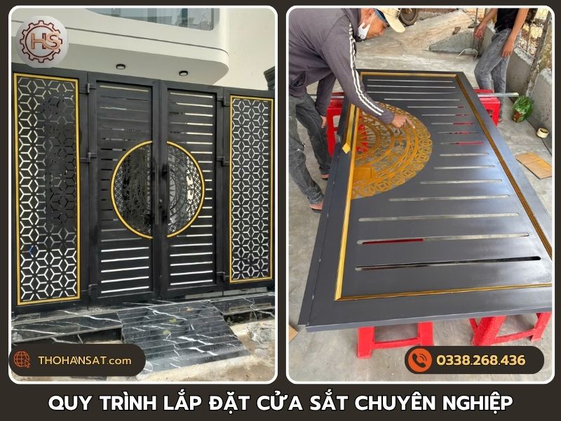 Áp dụng quy trình lắp đặt cửa sắt chuyên nghiệp an toàn