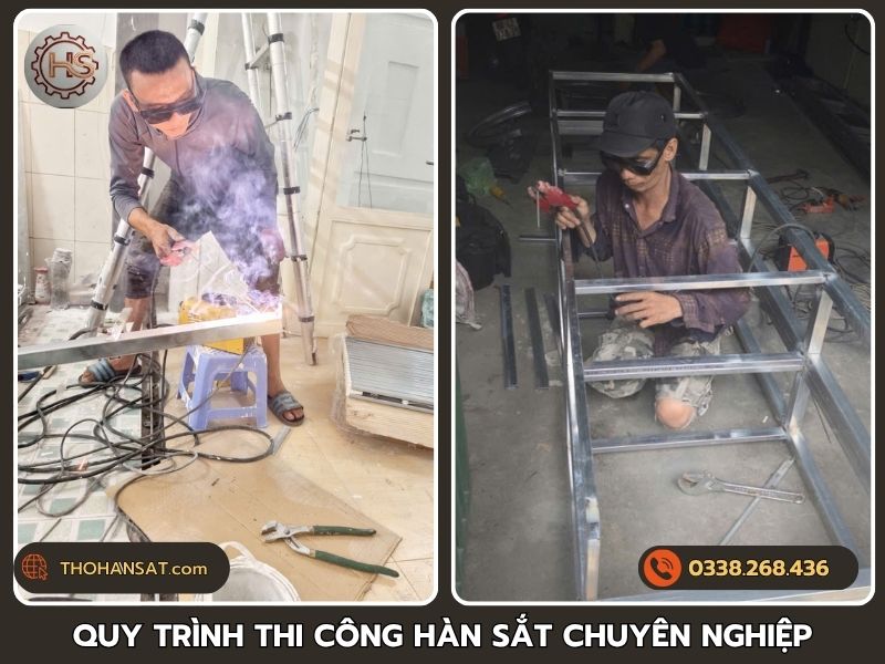 Thợ thi công hàn khung sắt bảo vệ chuyên nghiệp tại TPHCM
