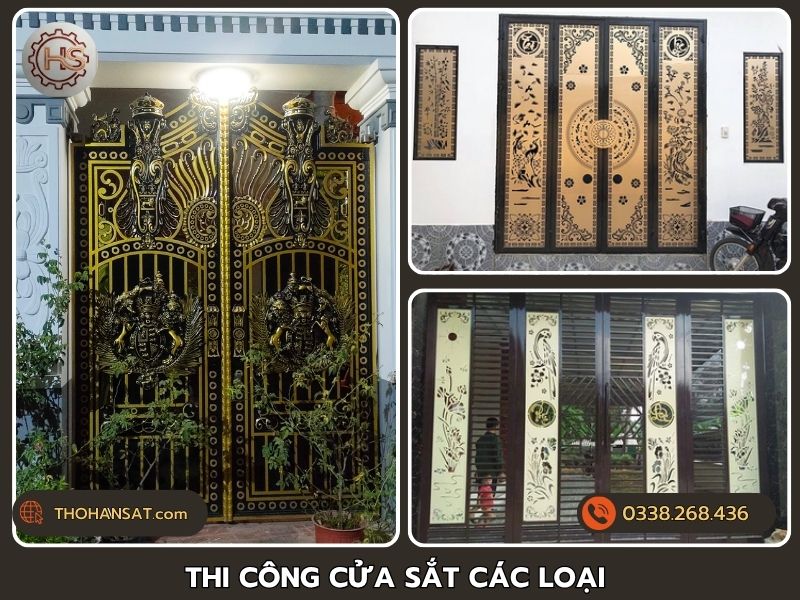 Dịch vụ nhận thi công cửa sắt các loại đa dạng mẫu mã