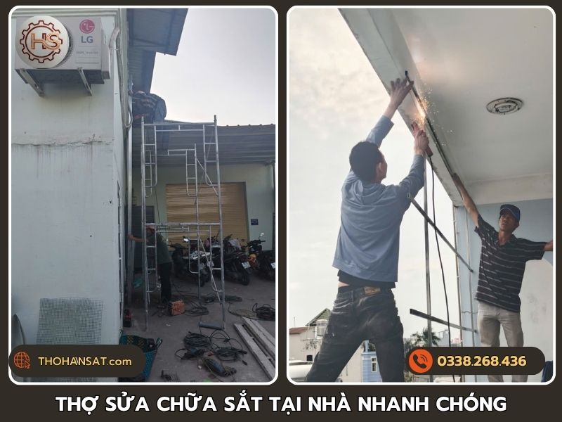 Đội thợ sửa chữa sắt tại nhà nhanh chóng sau 30 phút