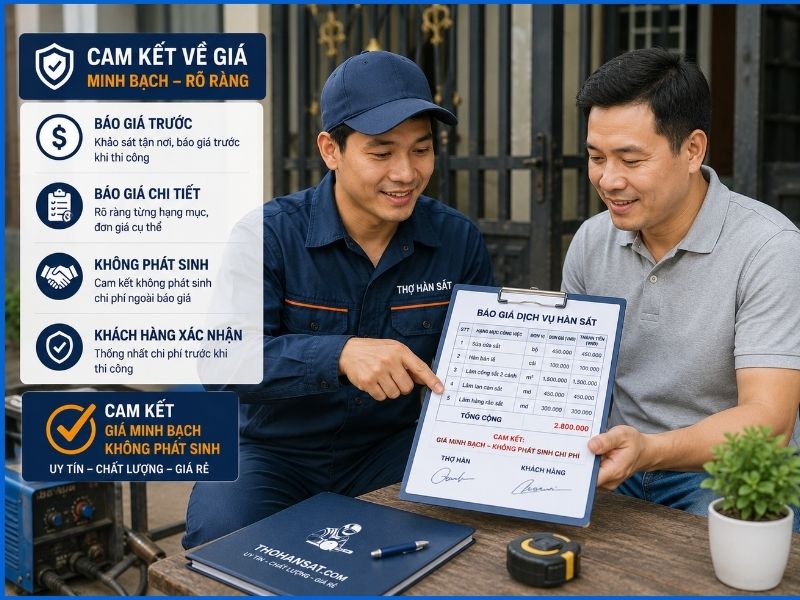 Chi Phí Được Thống Nhất Rõ Ràng Với Khách Hàng