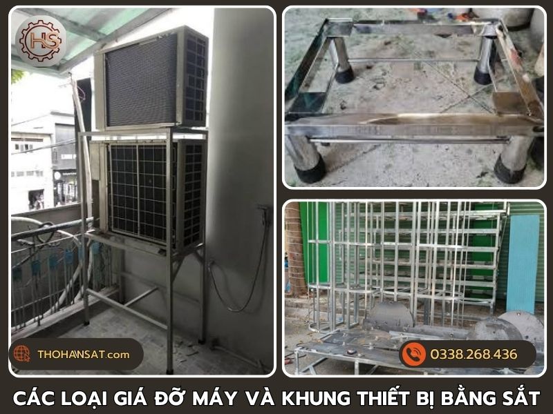 Tổng hợp các mẫu giá đỡ máy lạnh và khung thiết bị cơ khí bằng sắt
