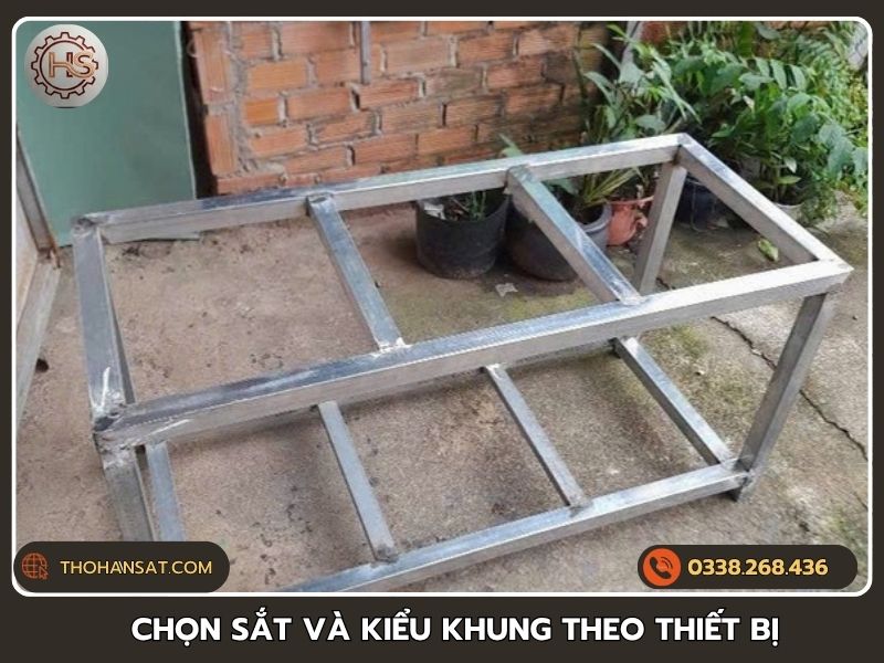 Tư vấn lựa chọn vật tư và kiểu dáng khung sắt phù hợp tải trọng thiết bị
