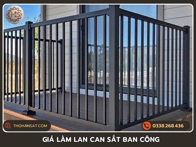 Bảng giá chi phí vật tư và nhân công thi công làm lan can sắt ban công