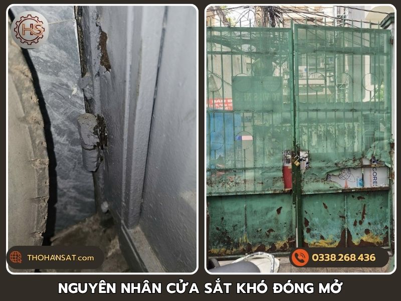 Dấu hiệu nhận biết các nguyên nhân phổ biến khiến cửa sắt bị kẹt cứng khó đóng mở