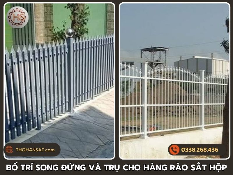 Kỹ thuật chia khoảng cách bố trí song đứng và trụ chịu lực cho hàng rào sắt