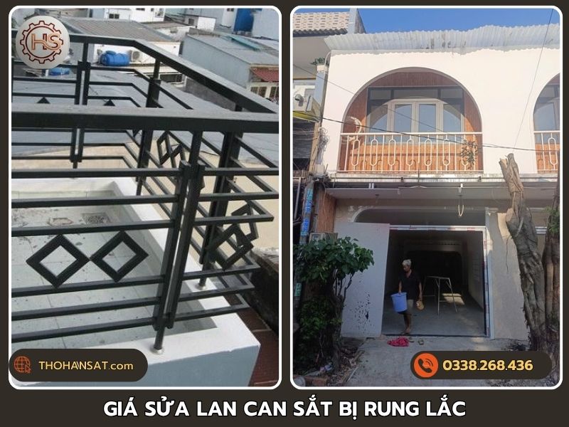 Bảng báo giá dịch vụ sửa chữa gia cố lan can sắt bị rung lắc