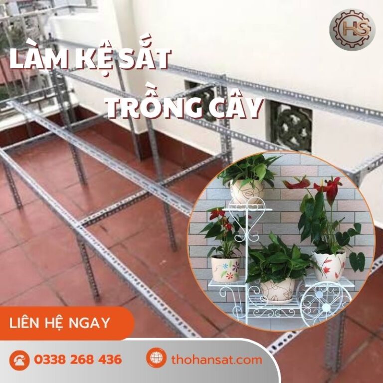 Thợ cơ khí thi công gia công kệ sắt trồng cây ban công chịu lực tốt