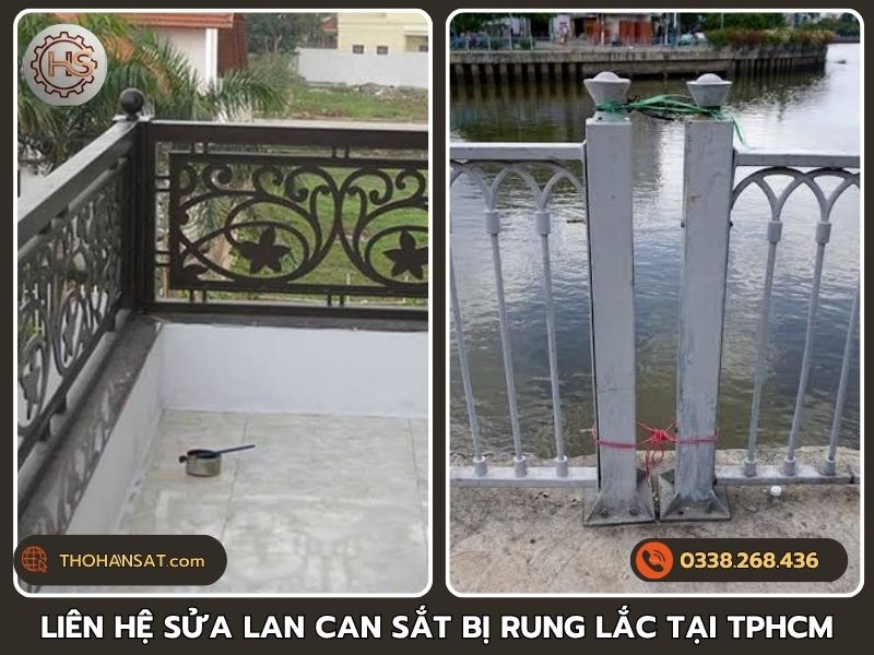 Khách hàng liên hệ dịch vụ sửa lan can sắt bị rung lắc tại TPHCM
