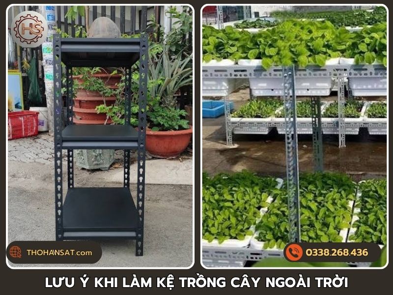 Những lưu ý kỹ thuật quan trọng khi thiết kế làm kệ sắt trồng cây ngoài trời
