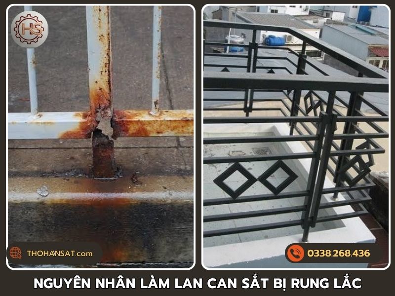 Tìm hiểu các nguyên nhân chính làm cho lan can sắt bị rung lắc lỏng lẻo