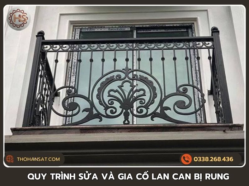 Các bước trong quy trình sửa chữa và gia cố lan can sắt bị rung